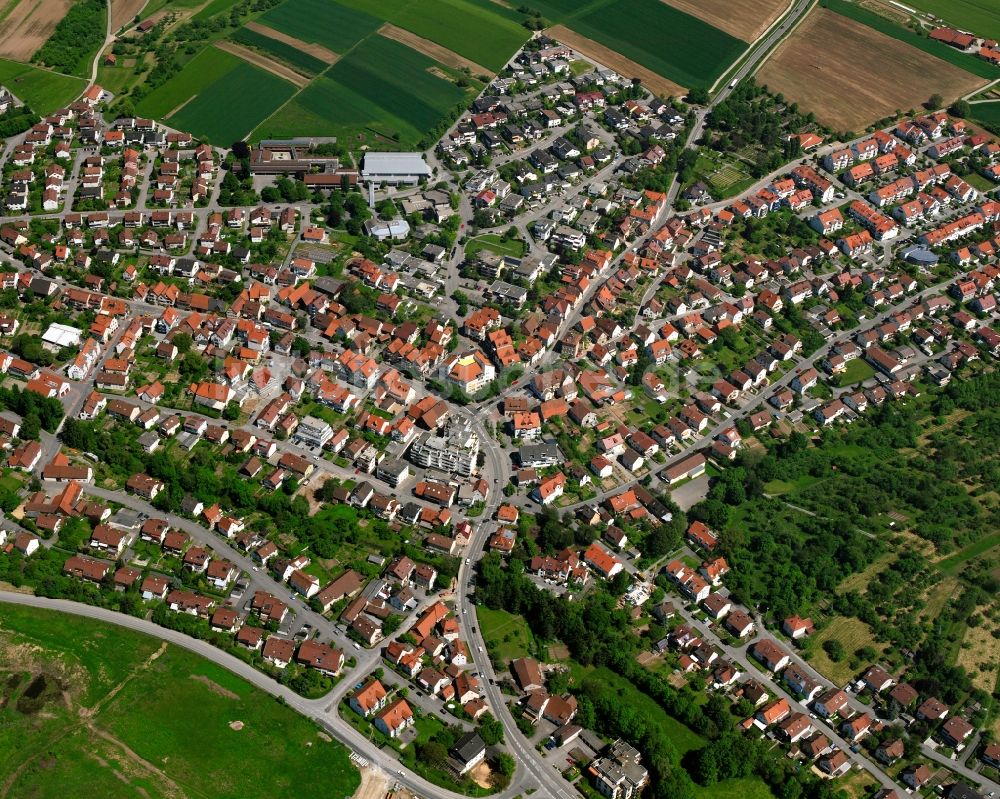 Luftaufnahme Leutenbach - Altstadtbereich und Innenstadtzentrum in Leutenbach im Bundesland Baden-Württemberg, Deutschland