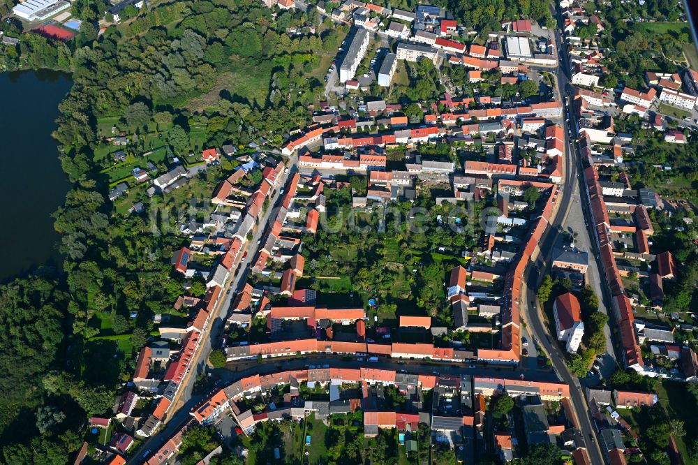 Liebenwalde aus der Vogelperspektive: Altstadtbereich und Innenstadtzentrum in Liebenwalde im Bundesland Brandenburg, Deutschland