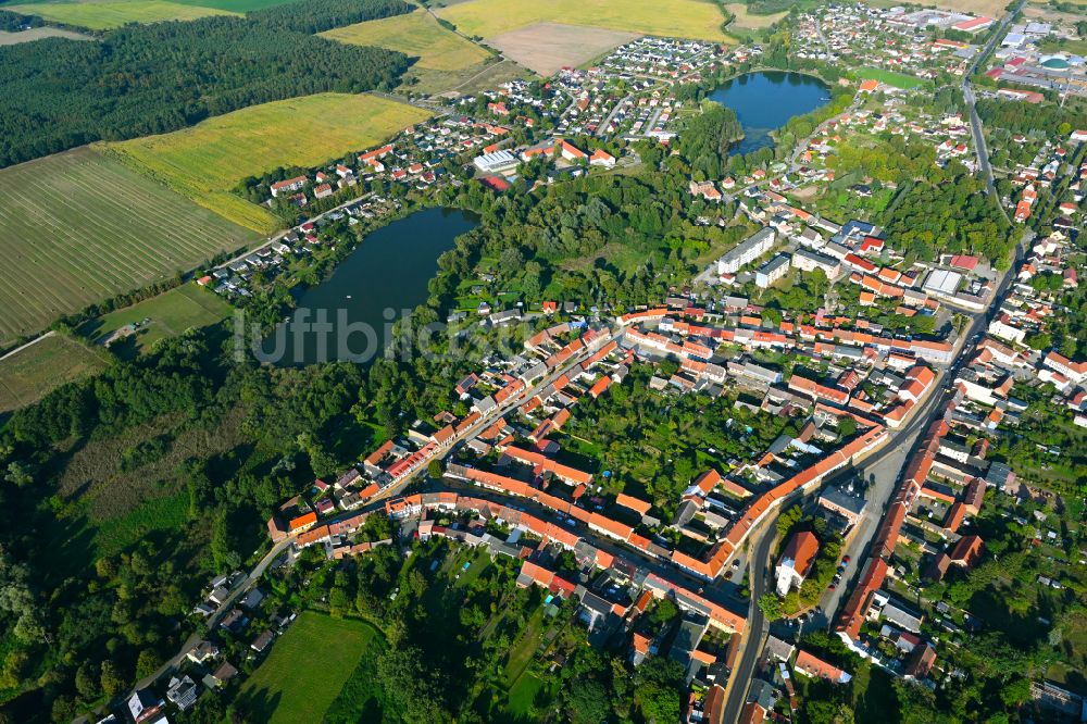 Liebenwalde von oben - Altstadtbereich und Innenstadtzentrum in Liebenwalde im Bundesland Brandenburg, Deutschland