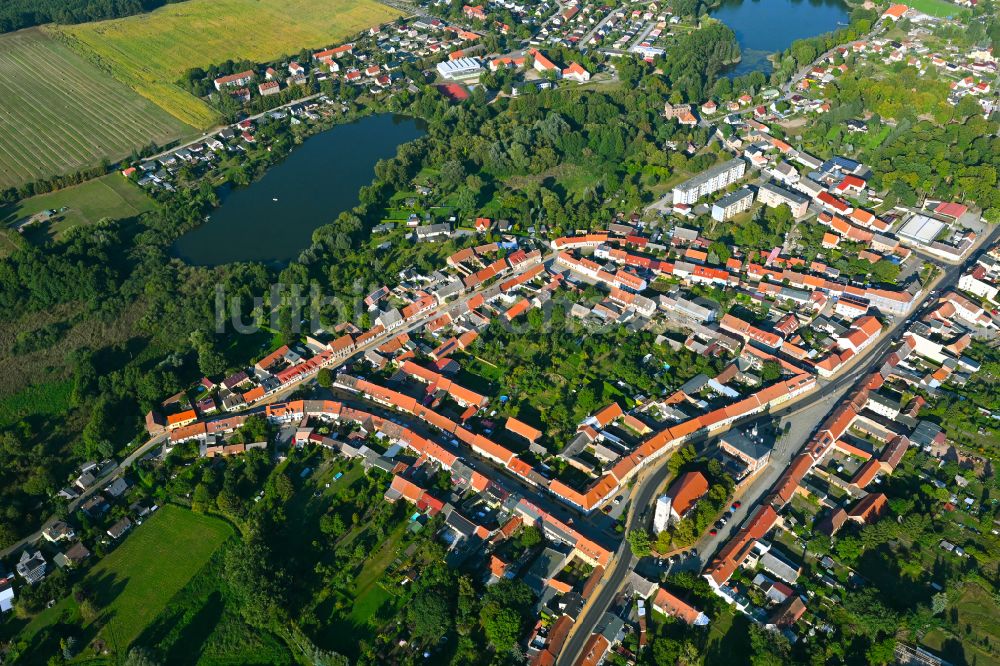 Liebenwalde aus der Vogelperspektive: Altstadtbereich und Innenstadtzentrum in Liebenwalde im Bundesland Brandenburg, Deutschland