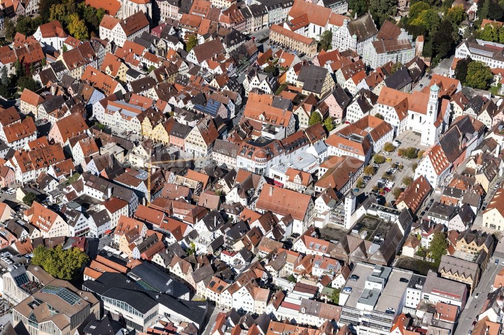 Luftbild Memmingen - Altstadtbereich und Innenstadtzentrum in Memmingen im Bundesland Bayern, Deutschland