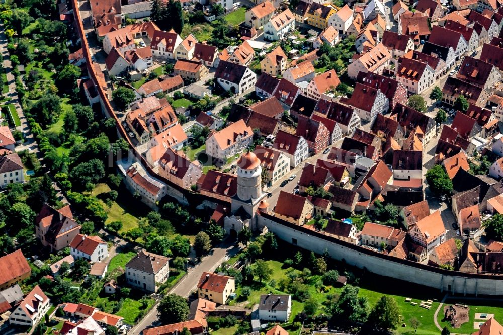 Luftbild Nördlingen - Altstadtbereich und Innenstadtzentrum in Nördlingen im Bundesland Bayern, Deutschland