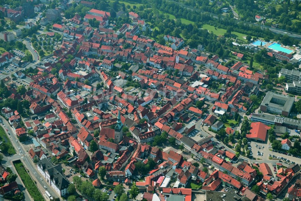Luftbild Osterode am Harz - Altstadtbereich und Innenstadtzentrum in Osterode am Harz im Bundesland Niedersachsen, Deutschland
