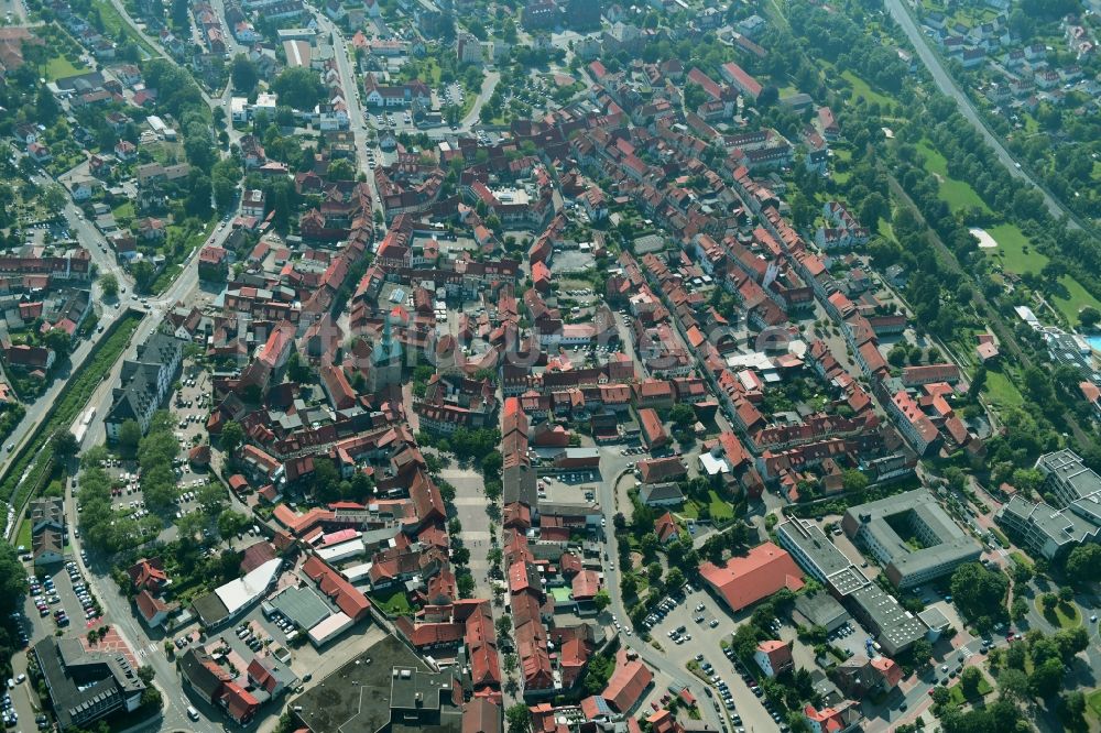 Luftaufnahme Osterode am Harz - Altstadtbereich und Innenstadtzentrum in Osterode am Harz im Bundesland Niedersachsen, Deutschland