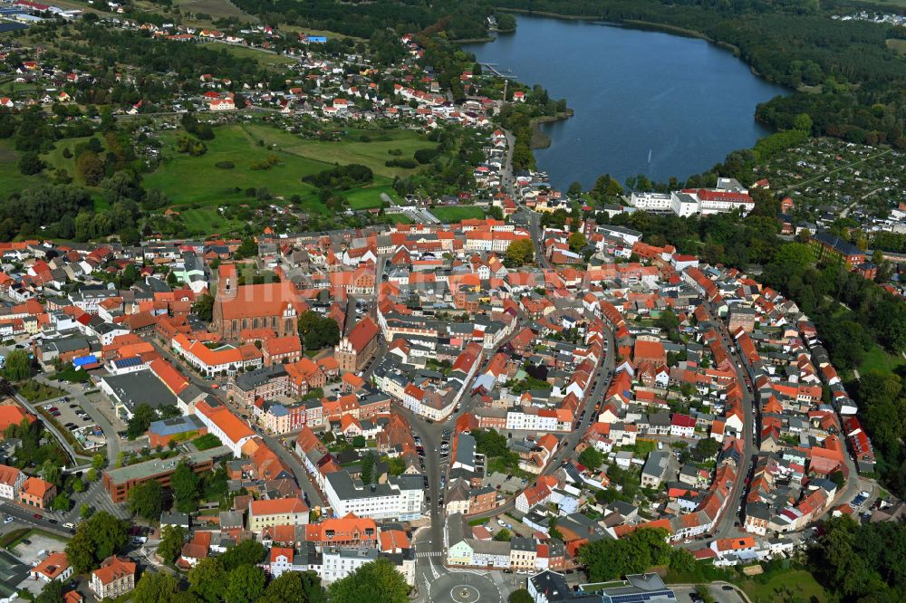 Luftbild Parchim - Altstadtbereich und Innenstadtzentrum in Parchim im Bundesland Mecklenburg-Vorpommern, Deutschland