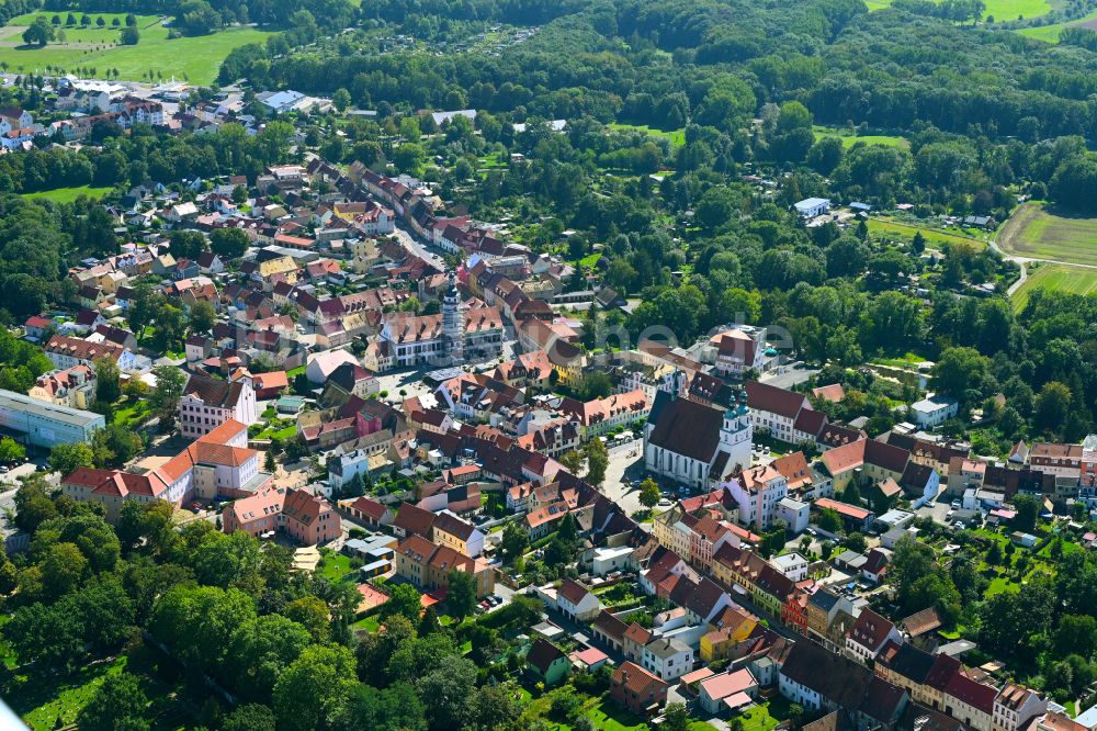Luftbild Pegau - Altstadtbereich und Innenstadtzentrum in Pegau im Bundesland Sachsen, Deutschland