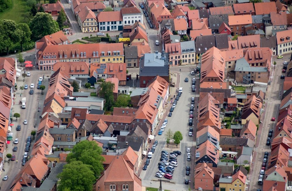 Luftaufnahme Plau am See - Altstadtbereich und Innenstadtzentrum in Plau am See im Bundesland Mecklenburg-Vorpommern