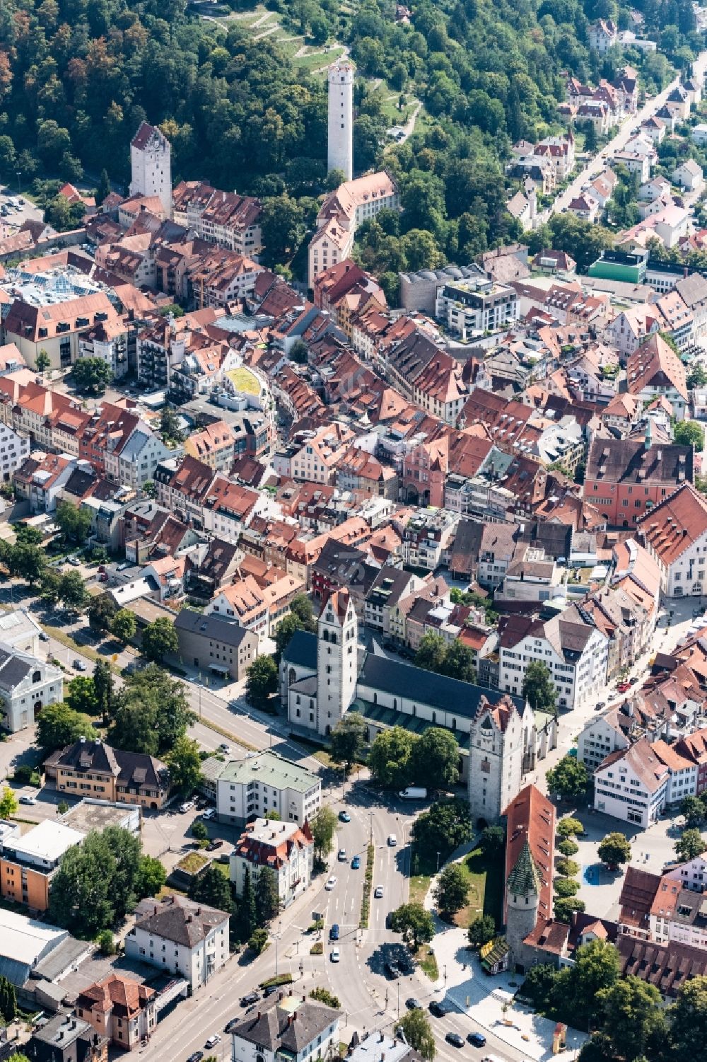 Luftbild Ravensburg - Altstadtbereich und Innenstadtzentrum in Ravensburg im Bundesland Baden-Württemberg, Deutschland