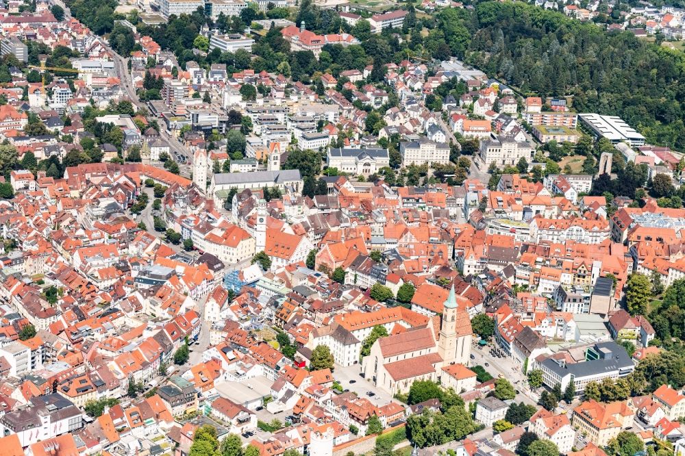 Luftaufnahme Ravensburg - Altstadtbereich und Innenstadtzentrum in Ravensburg im Bundesland Baden-Württemberg, Deutschland