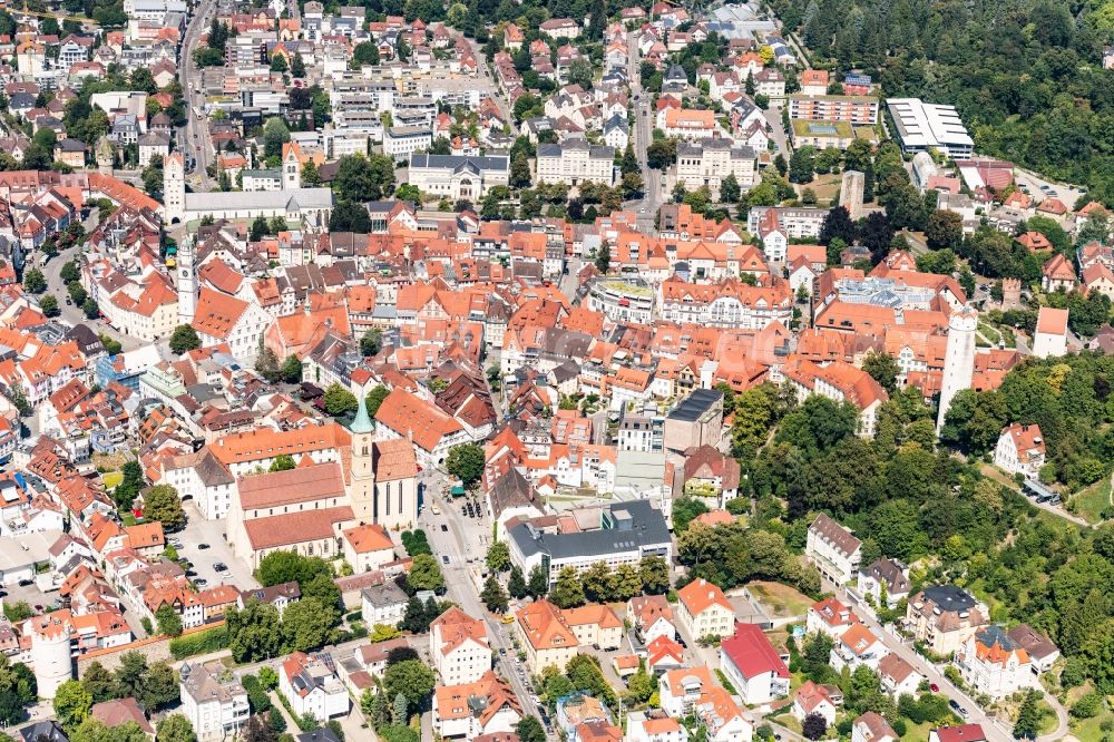 Ravensburg von oben - Altstadtbereich und Innenstadtzentrum in Ravensburg im Bundesland Baden-Württemberg, Deutschland