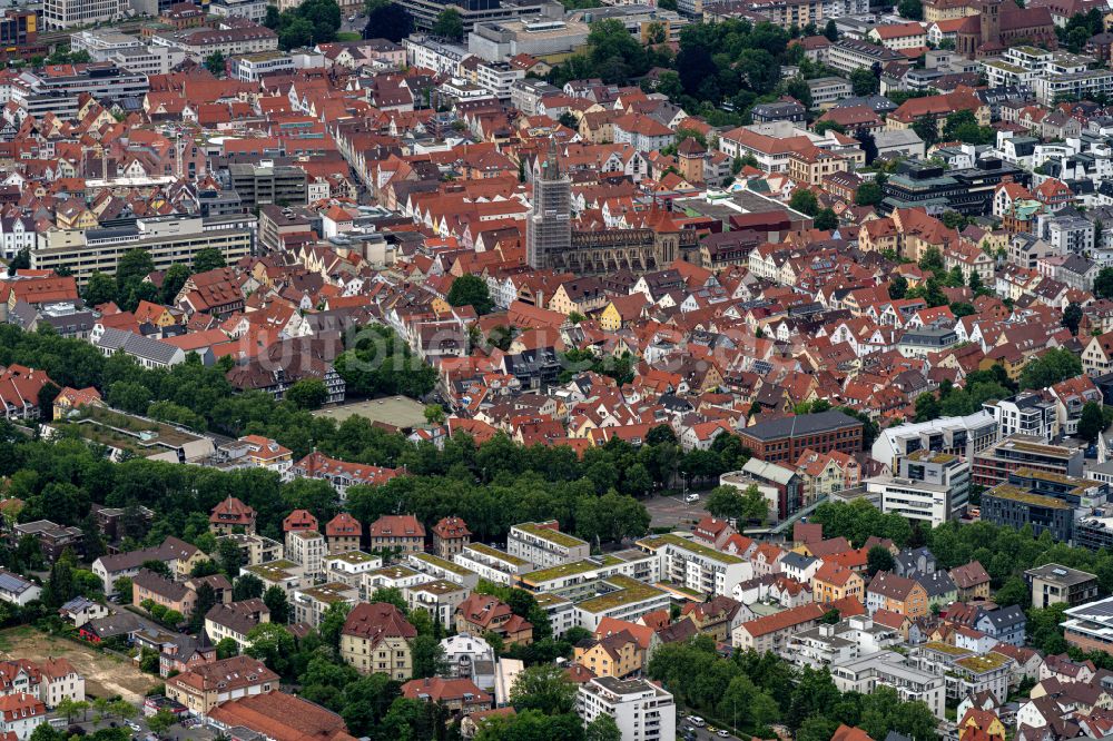 Luftbild Reutlingen - Altstadtbereich und Innenstadtzentrum in Reutlingen im Bundesland Baden-Württemberg, Deutschland