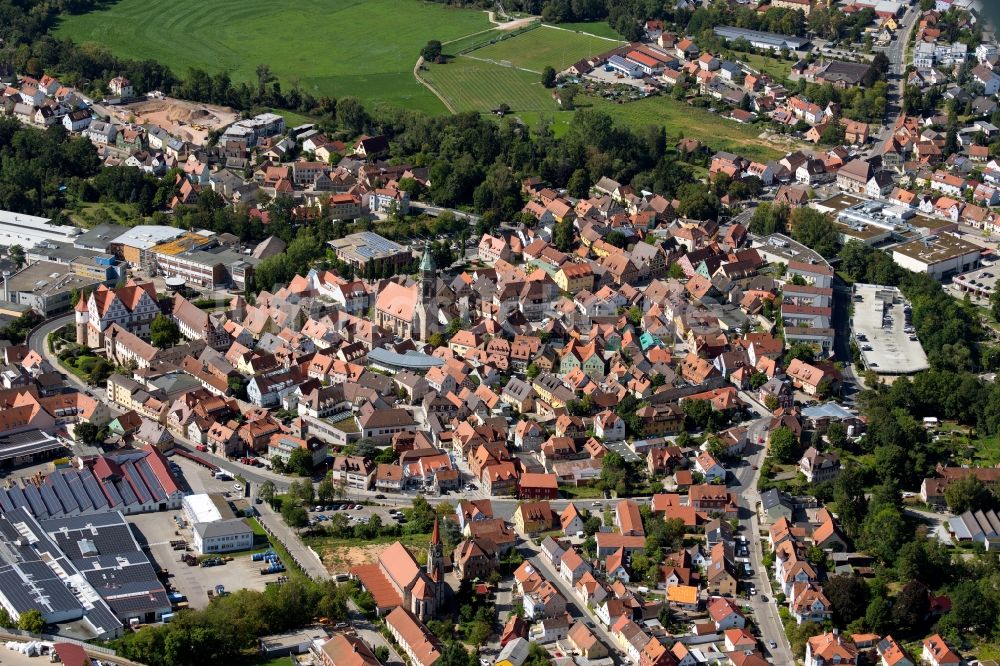 Luftaufnahme Roth - Altstadtbereich und Innenstadtzentrum in Roth im Bundesland Bayern, Deutschland