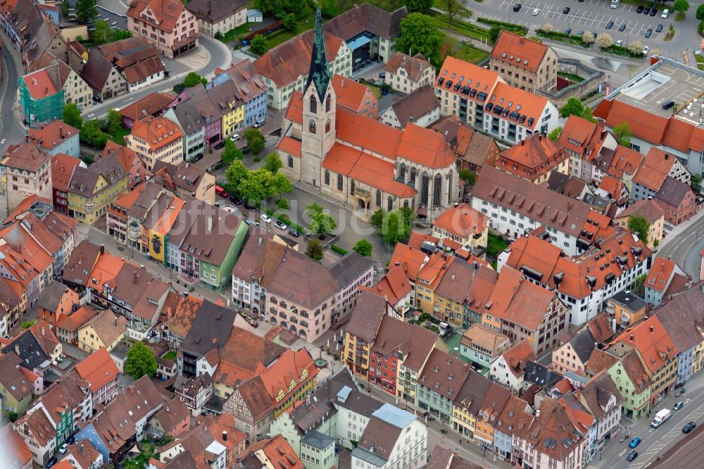 Rottweil aus der Vogelperspektive: Altstadtbereich und Innenstadtzentrum in Rottweil im Bundesland Baden-Württemberg