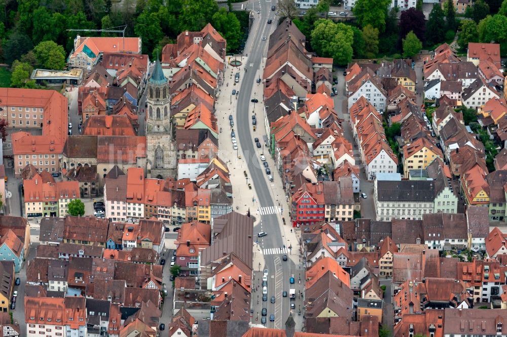 Luftaufnahme Rottweil - Altstadtbereich und Innenstadtzentrum in Rottweil im Bundesland Baden-Württemberg