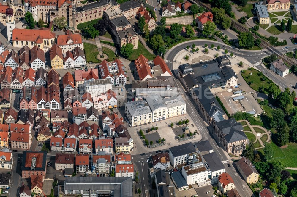 Luftaufnahme Sigmaringen - Altstadtbereich und Innenstadtzentrum in Sigmaringen im Bundesland Baden-Württemberg, Deutschland