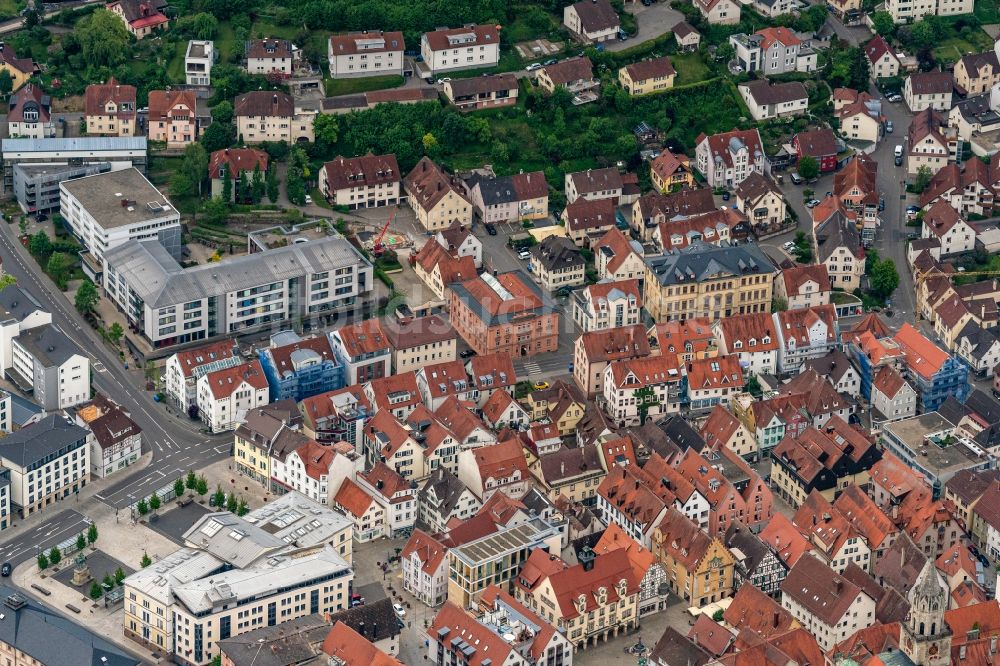 Luftbild Sigmaringen - Altstadtbereich und Innenstadtzentrum in Sigmaringen im Bundesland Baden-Württemberg, Deutschland