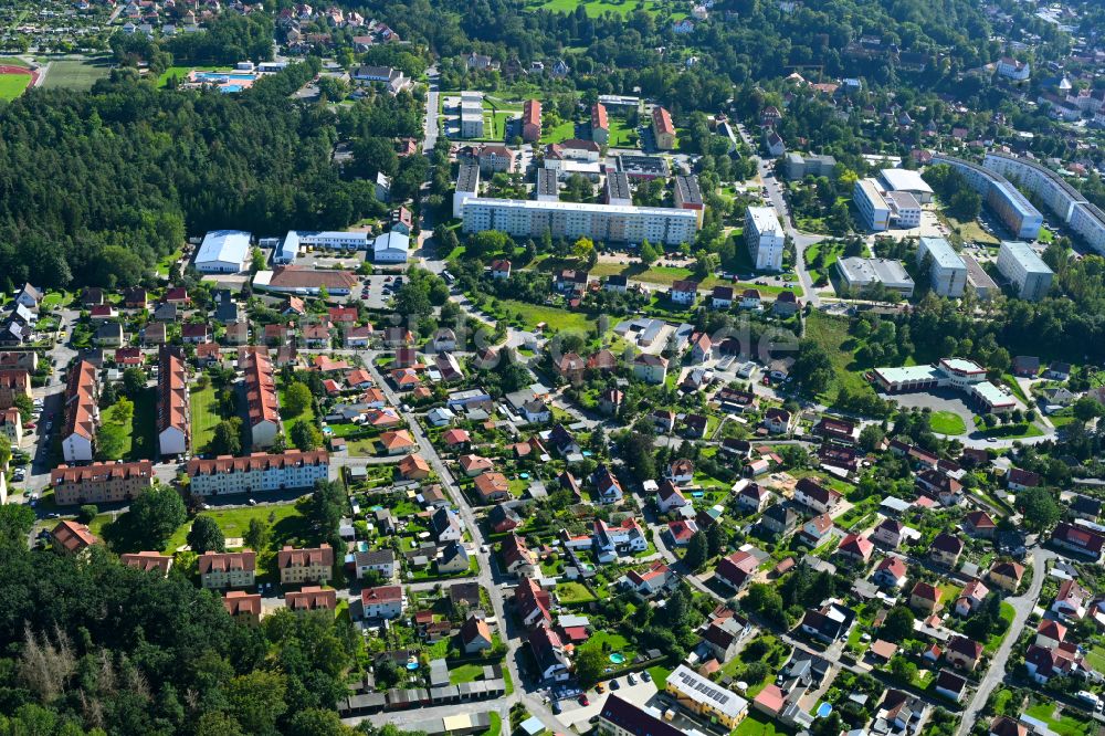 Luftaufnahme Stadtroda - Altstadtbereich und Innenstadtzentrum in Stadtroda im Bundesland Thüringen, Deutschland