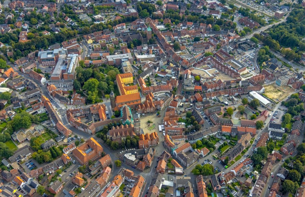 Luftaufnahme Steinfurt - Altstadtbereich und Innenstadtzentrum in Steinfurt im Bundesland Nordrhein-Westfalen, Deutschland