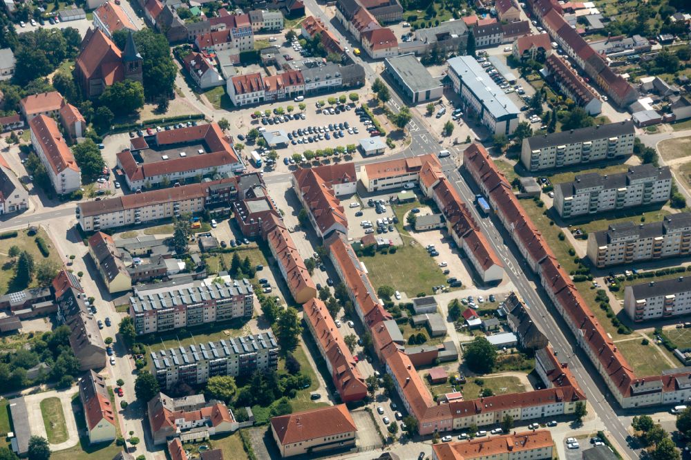 Luftbild Strasburg (Uckermark) - Altstadtbereich und Innenstadtzentrum in Strasburg (Uckermark) im Bundesland Mecklenburg-Vorpommern, Deutschland