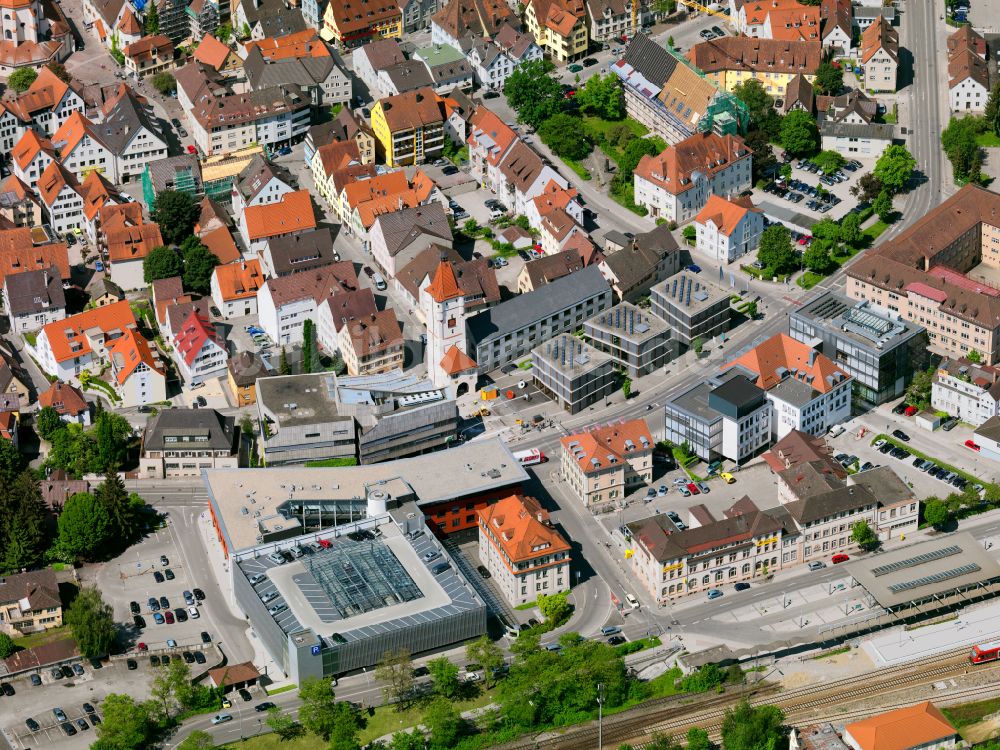 Luftbild Biberach an der Riß - Altstadtbereich und Innenstadtzentrum an der Straße Zeppelinring - Ulmer-Tor-Straße in Biberach an der Riß im Bundesland Baden-Württemberg, Deutschland