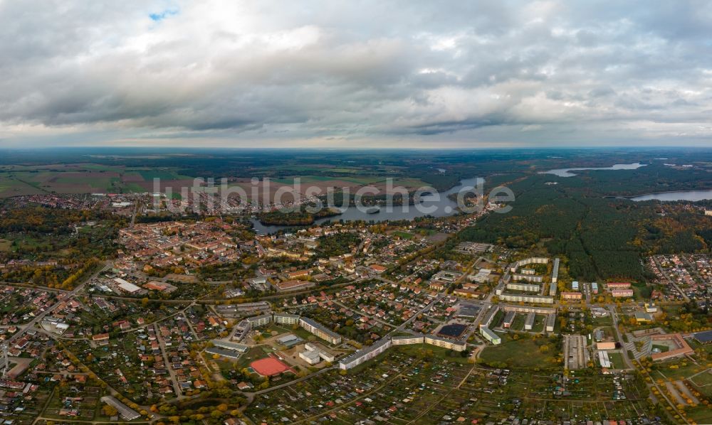Luftaufnahme Templin - Altstadtbereich und Innenstadtzentrum in Templin im Bundesland Brandenburg, Deutschland
