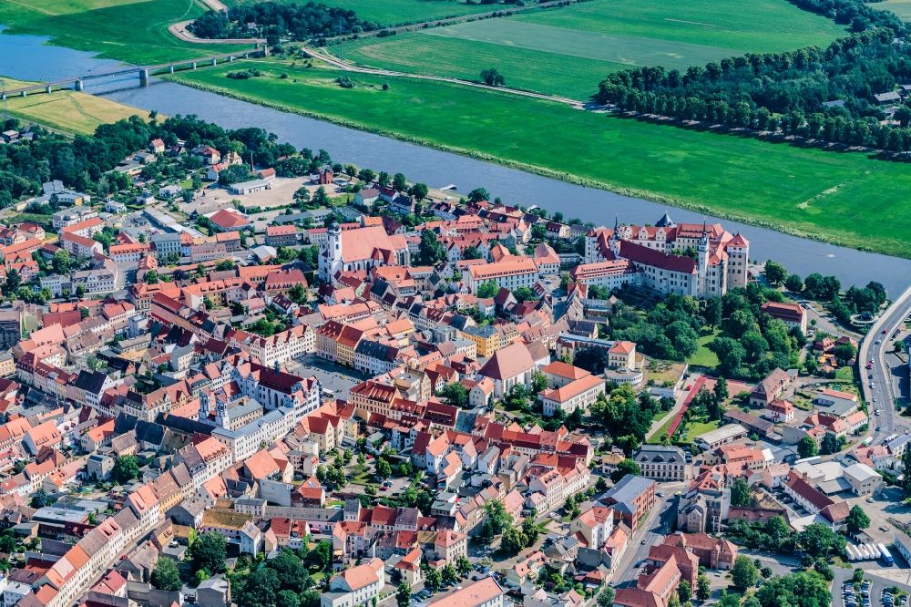 Luftbild Torgau - Altstadtbereich und Innenstadtzentrum in Torgau im Bundesland Sachsen, Deutschland
