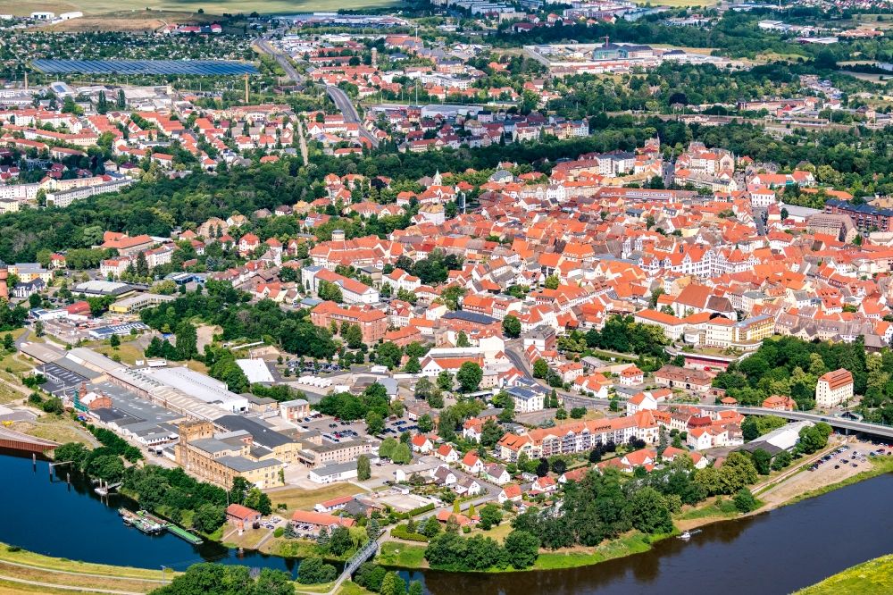 Luftbild Torgau - Altstadtbereich und Innenstadtzentrum in Torgau im Bundesland Sachsen, Deutschland