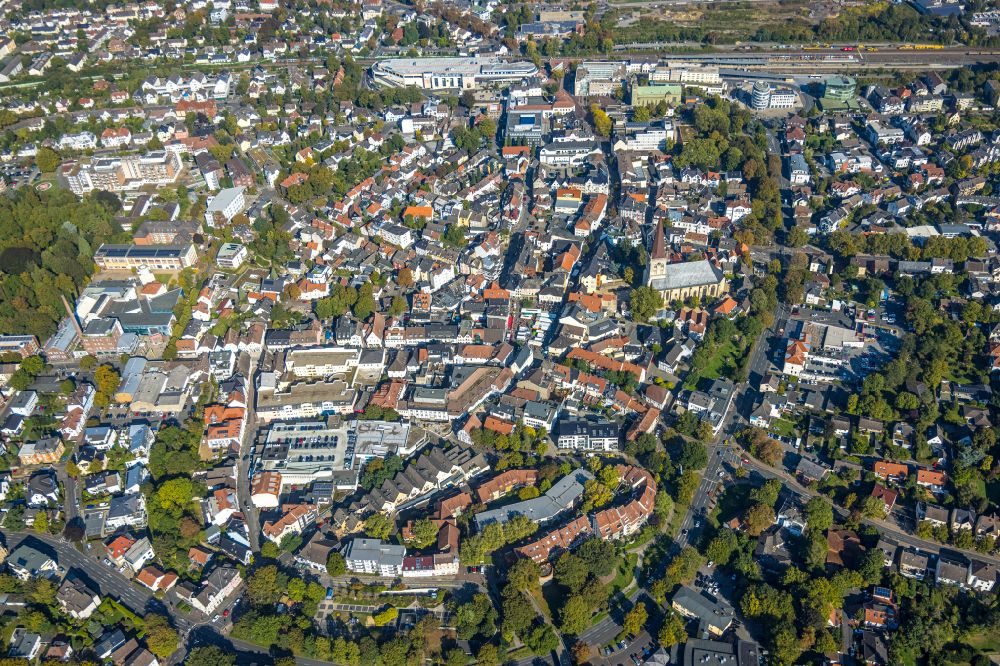 Luftaufnahme Unna - Altstadtbereich und Innenstadtzentrum in Unna im Bundesland Nordrhein-Westfalen, Deutschland
