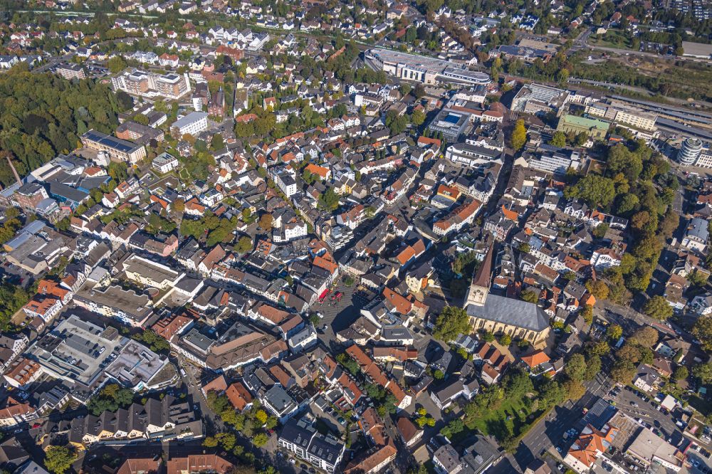 Unna von oben - Altstadtbereich und Innenstadtzentrum in Unna im Bundesland Nordrhein-Westfalen, Deutschland