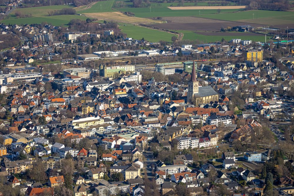 Luftaufnahme Unna - Altstadtbereich und Innenstadtzentrum in Unna im Bundesland Nordrhein-Westfalen, Deutschland