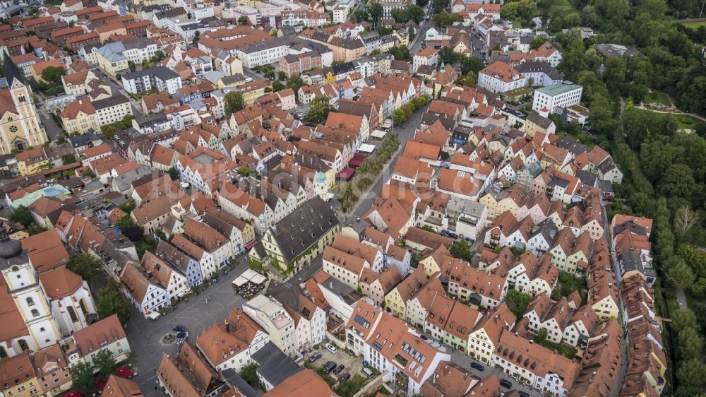 Luftbild Weiden in der Oberpfalz - Altstadtbereich und Innenstadtzentrum in Weiden in der Oberpfalz im Bundesland Bayern