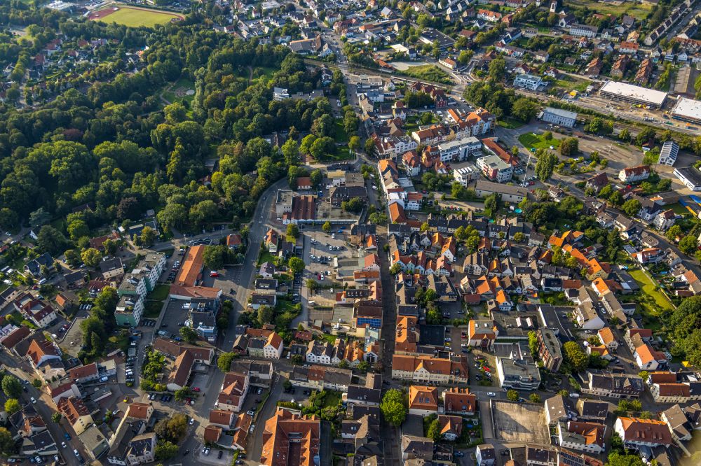 Westönnen von oben - Altstadtbereich und Innenstadtzentrum in Westönnen im Bundesland Nordrhein-Westfalen, Deutschland