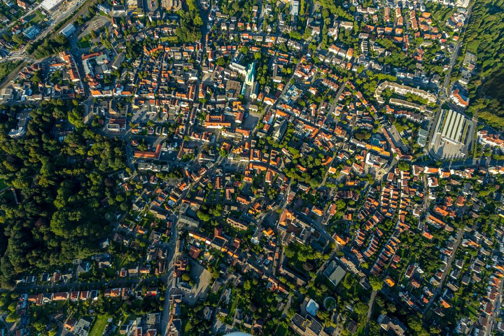 Luftbild Westönnen - Altstadtbereich und Innenstadtzentrum in Westönnen im Bundesland Nordrhein-Westfalen, Deutschland