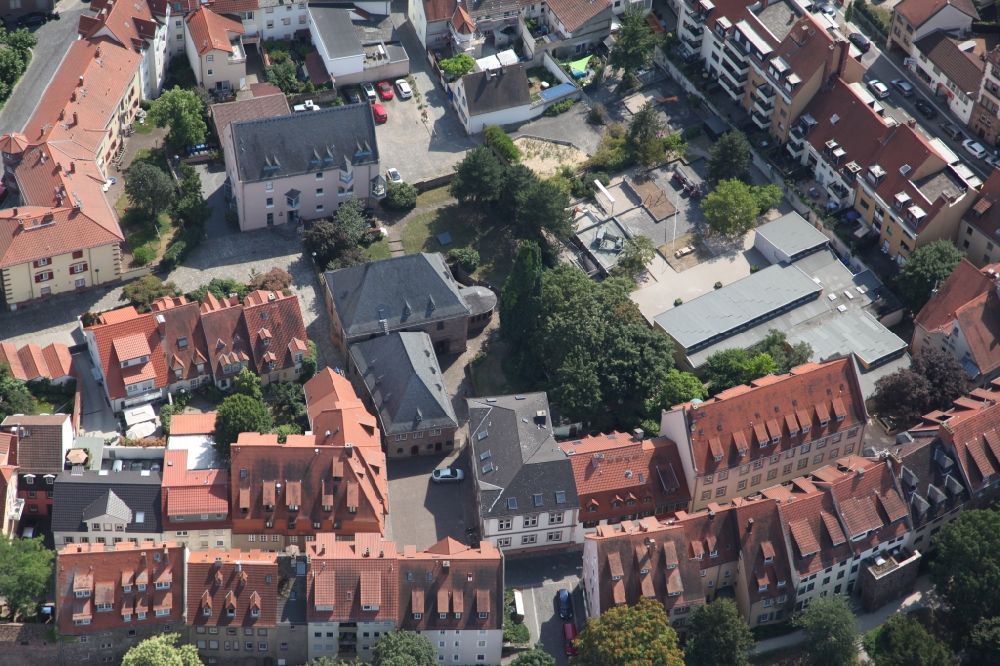 Worms aus der Vogelperspektive: Altstadtbereich und Innenstadtzentrum in Worms im Bundesland Rheinland-Pfalz, Deutschland