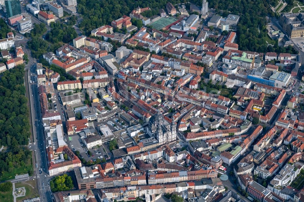 Würzburg aus der Vogelperspektive: Altstadtbereich und Innenstadtzentrum in Würzburg im Bundesland Bayern, Deutschland