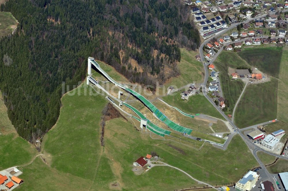 Luftaufnahme Einsiedeln - Andreas Küttel - Schanze in Einsiedeln im Kanton Schwyz in der Schweiz
