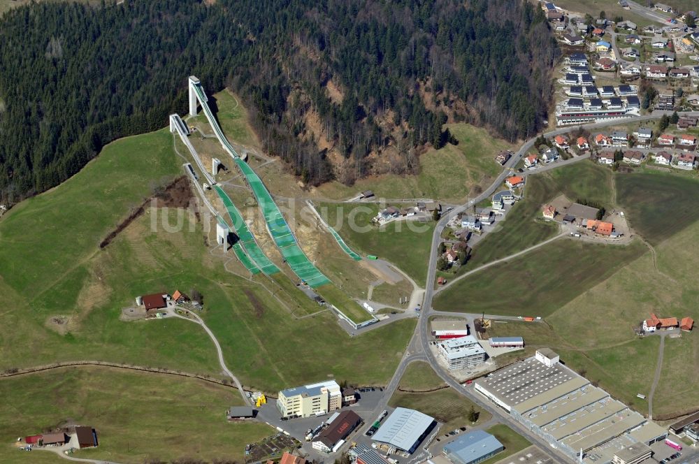 Einsiedeln von oben - Andreas Küttel - Schanze in Einsiedeln im Kanton Schwyz in der Schweiz