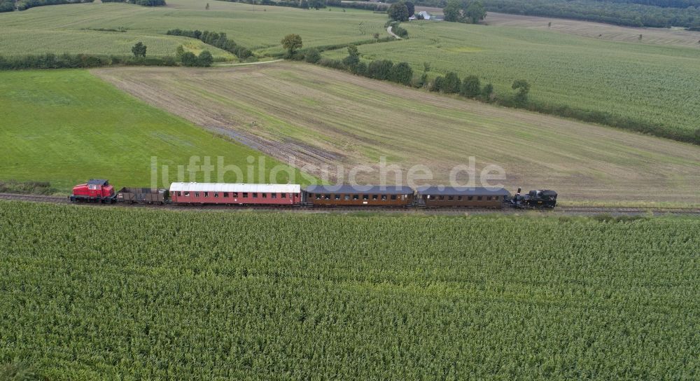 Scheggerott von oben - Angelner Dampfeisenbahn bei Scheggerott im Bundesland Schleswig-Holstein, Deutschland