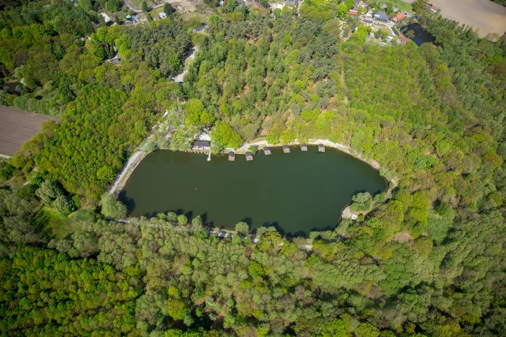 Bottrop von oben - Angelpark Zur Grafenmühle im Grafenwald in Bottrop im Bundesland Nordrhein-Westfalen, Deutschland