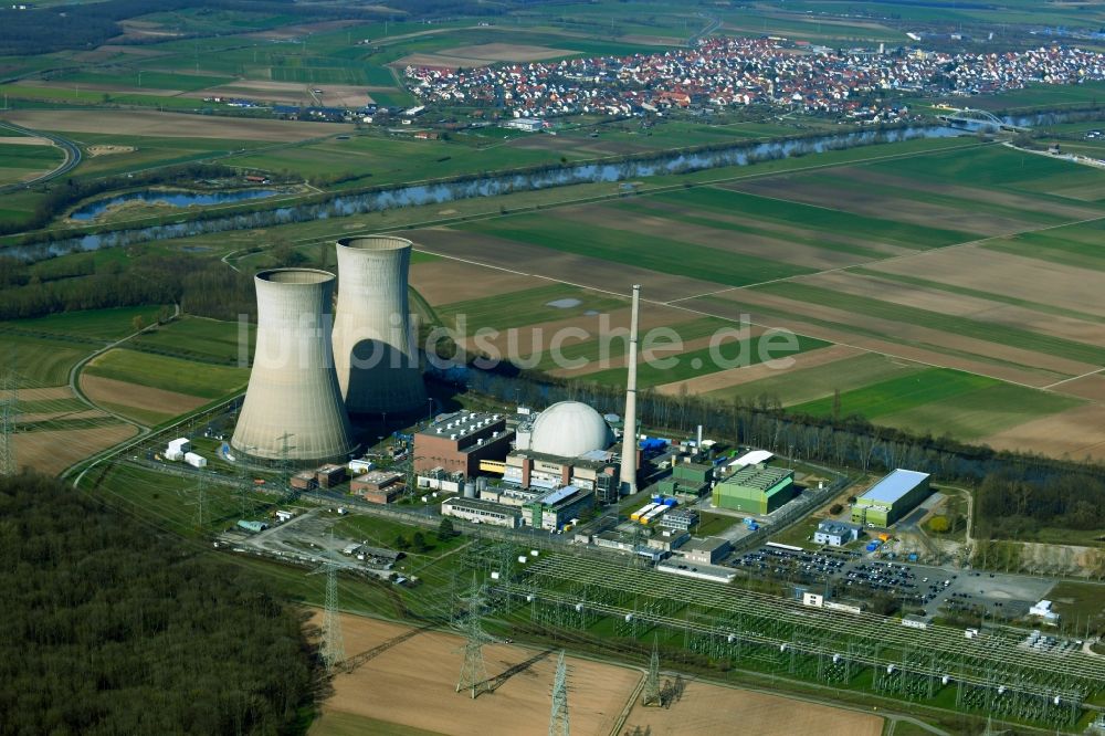 Luftbild Grafenrheinfeld - Anlage des Atomkraftwerkes AKW in Grafenrheinfeld im Bundesland Bayern, Deutschland