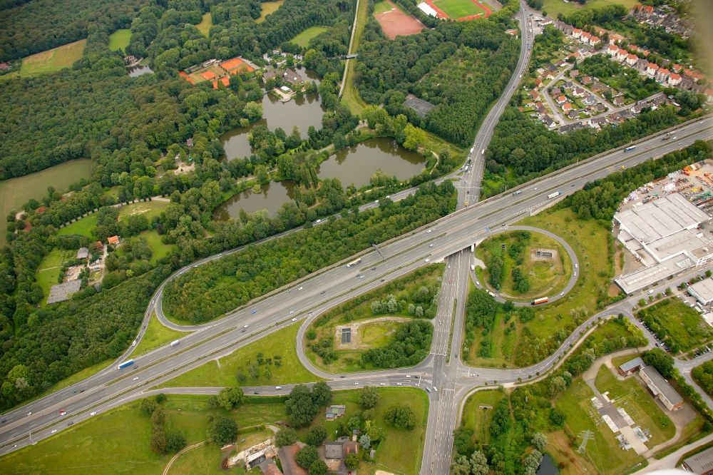 Luftaufnahme Gladbeck - Anschlussstelle Essen/Gladbeck in Gladbeck im Bundesland Nordrhein-Westfalen
