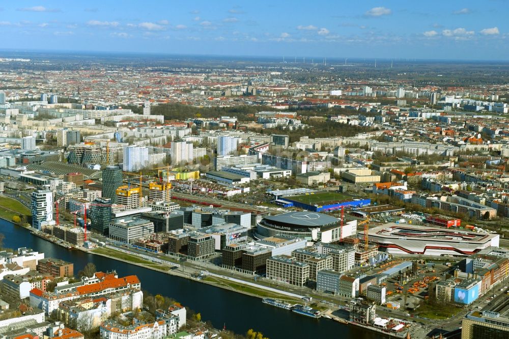 Luftbild Berlin - Anschutz- Areal im Ortsteil Bezirk Friedrichshain in Berlin, Deutschland