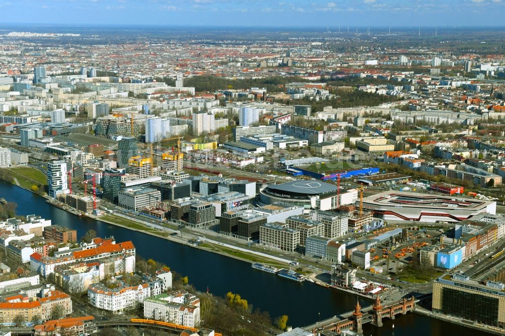 Luftaufnahme Berlin - Anschutz- Areal im Ortsteil Bezirk Friedrichshain in Berlin, Deutschland
