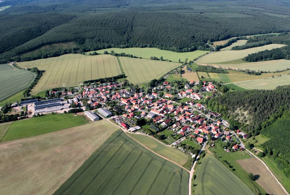 Thangelstedt von oben - Ansicht des Orts Thangelstedt im Bundesland Thüringen
