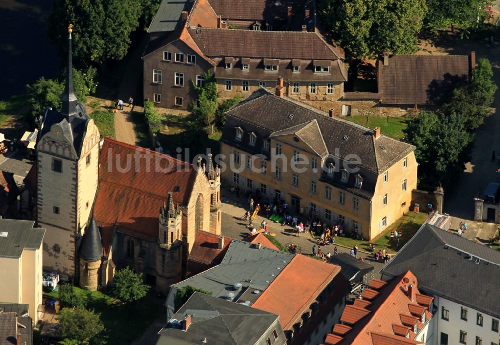 Luftaufnahme Gera - Ansicht vom Stadtteil Untermhaus in Gera im Bundesland Thüringen