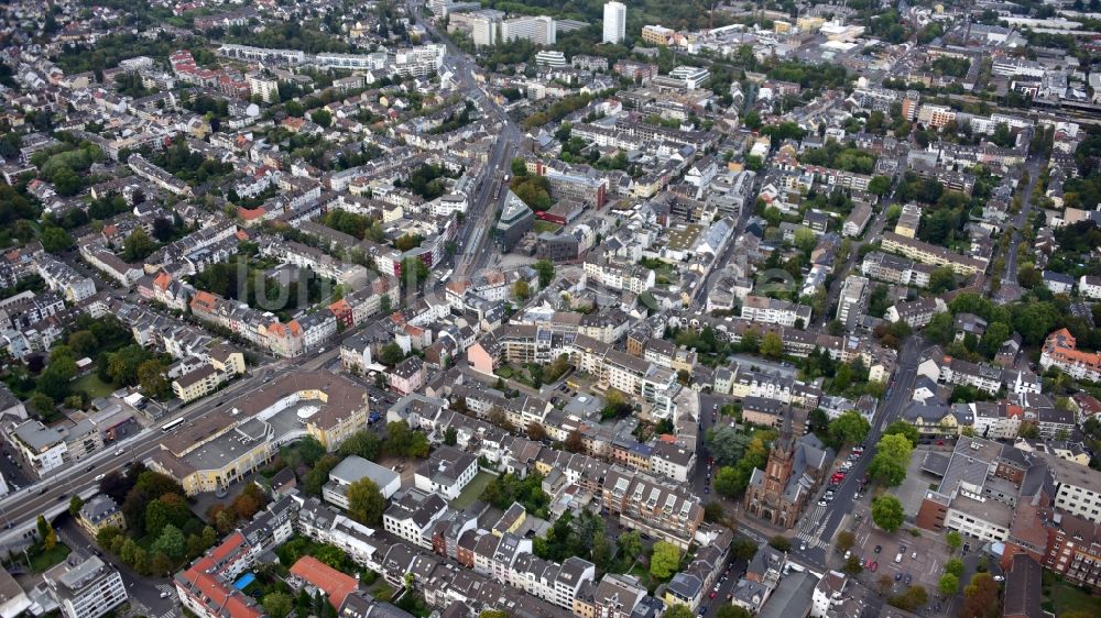 Bonn von oben - Ansicht des Stadtteils Bonn-Beuel im Bundesland Nordrhein-Westfalen, Deutschland