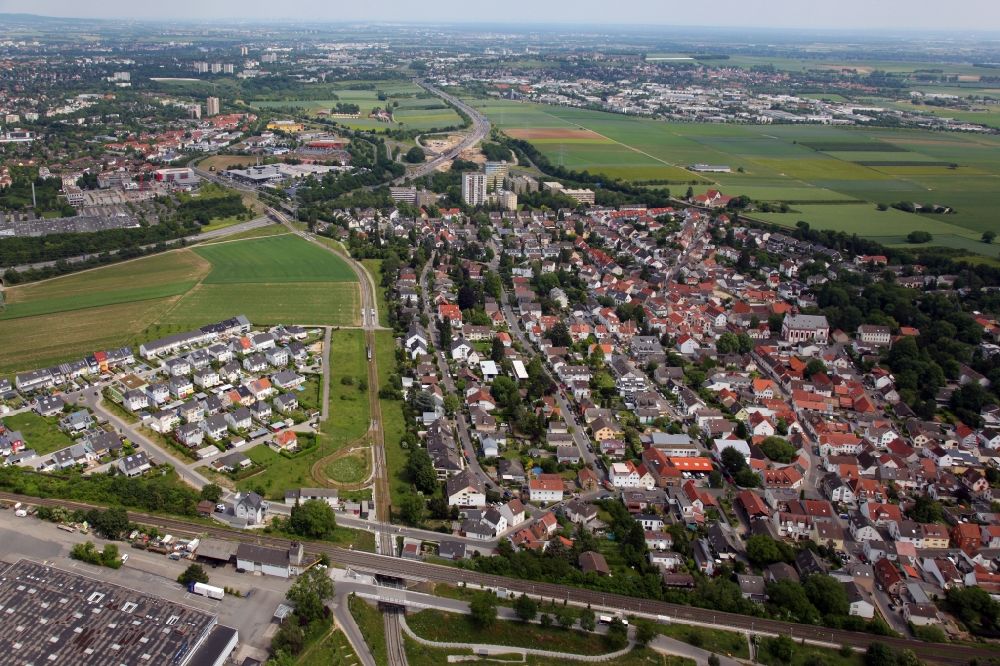 Luftbild Mainz - Ansicht des Stadtteils Marienborn im Stadtgebiet in Mainz im Bundesland Rheinland-Pfalz, Deutschland