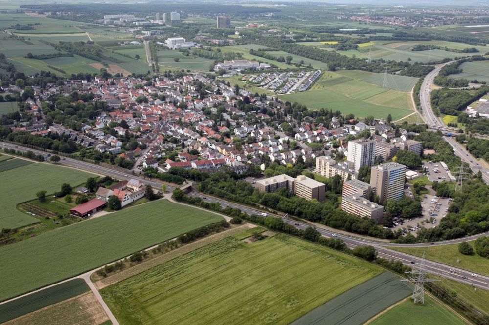 Luftbild Mainz - Ansicht des Stadtteils Marienborn im Stadtgebiet in Mainz im Bundesland Rheinland-Pfalz, Deutschland