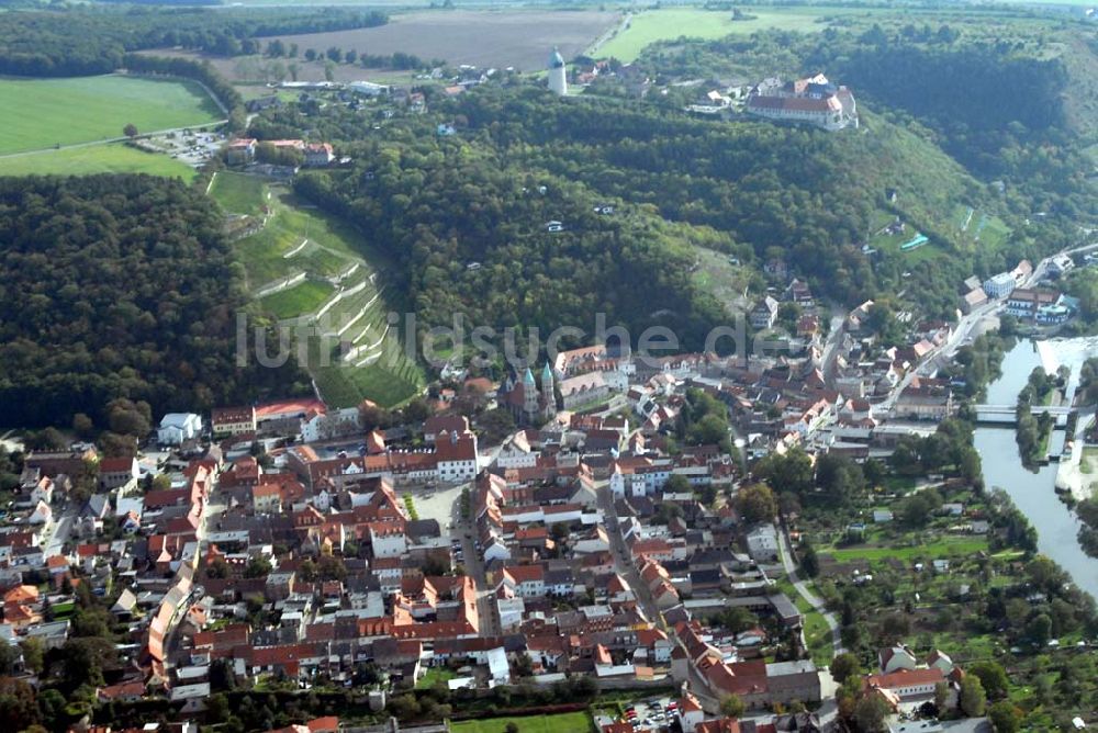Luftaufnahme Freyburg/Unstrut - Ansicht vom Winzerstädtchen Freyburg/Unstrut mit der Neuenburg