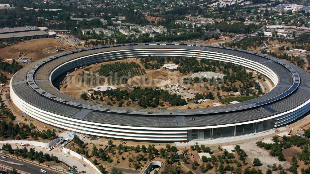 Luftaufnahme Cupertino - Apple Campus am Infinite Loop in Cupertino in USA